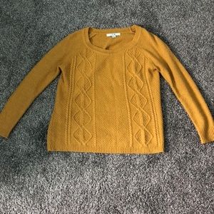 Mustard yellow knit sweater